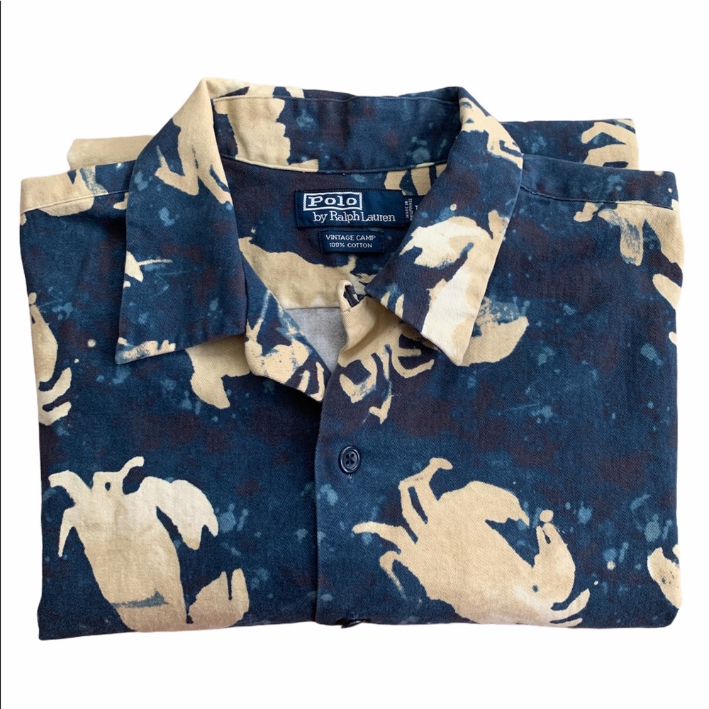 🦀Polo by Ralph Lauren, Rare, Vintage Camp Sz L🦞